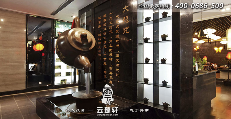 陜西充滿古風茶韻的茶樓會所裝修實景圖